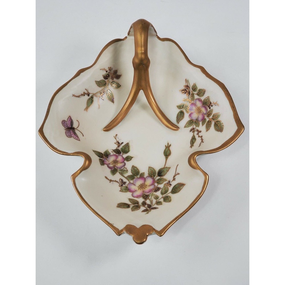 Vintage Ardalt Lenwile Handled Serving Candy Nut Dish. Japan 1940s